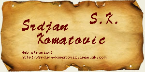 Srđan Komatović vizit kartica